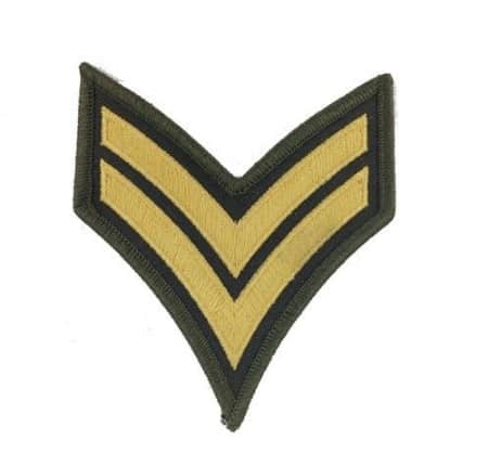 Corporal Chevron- Gold and Green