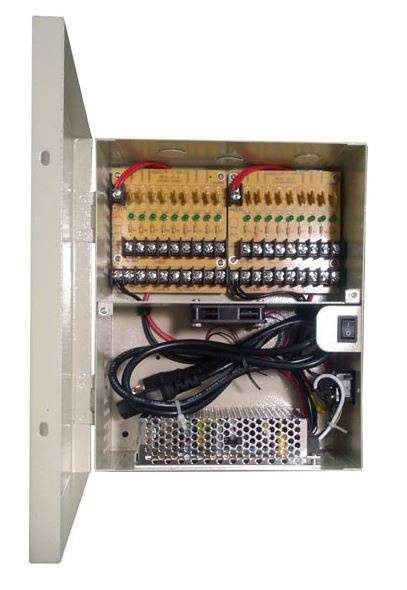 LTS 18 Port 12VDC 12 Amp Power Supply Box