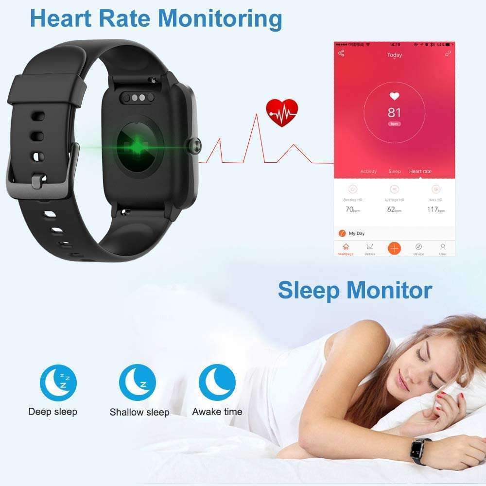 Willful Smartwatch Fitness Tracker with Heart Rate Monitor