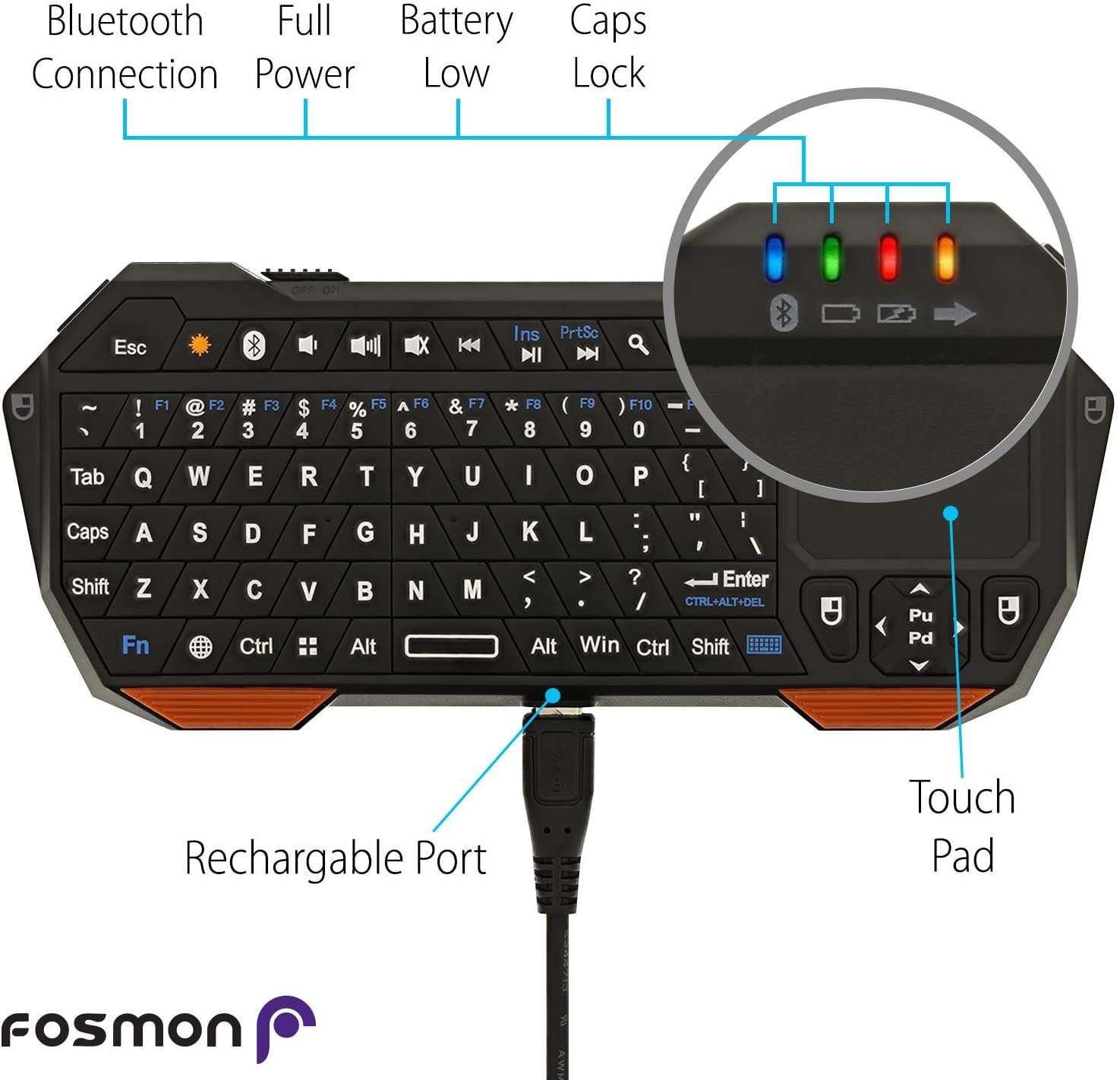 Fosmon Mini Bluetooth Keyboard
