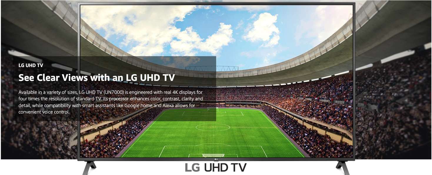 LG 65″  Class LED 4K UHD  70 Series Smart Tv 2021