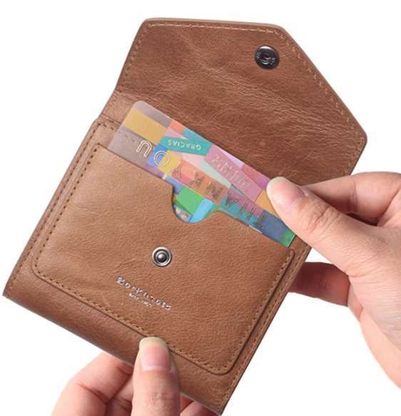 Borgasets Women’s RFID Small Compact Bifold Leather Wallet