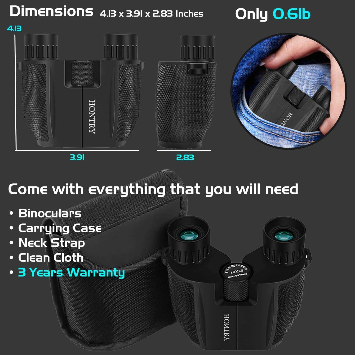Hontry Compact Binoculars