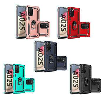 SKTGSLAMY Samsung Galaxy A02S Case with Screen Protector and Magnetic Kickstand
