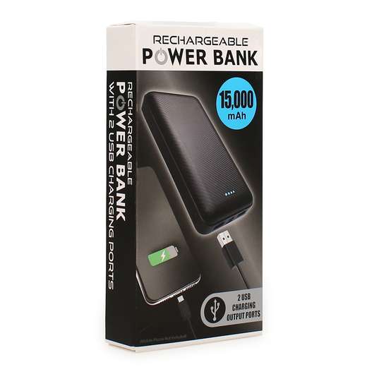 15000 mAh Rechargeable Power Bank