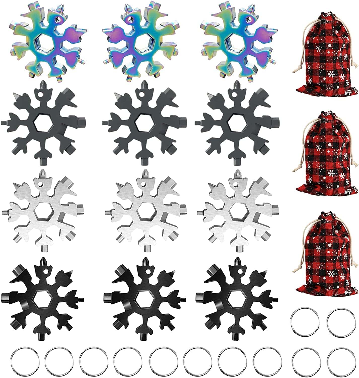 Snowflake Multi Tool,Stainless Steel Snowflake Tool Snowflake Handy Tool