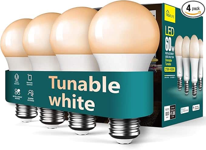 TREATLIFE Smart White Dimmable LED Light Bulbs