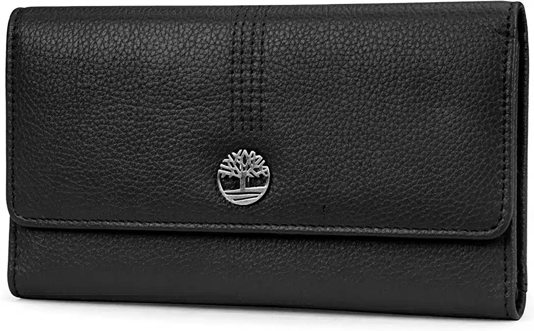 Timberland Women's Leather RFID Flap Wallet Clutch