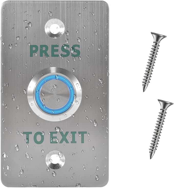 Push to Exit Aluminum REX button with c/no/nc terminals