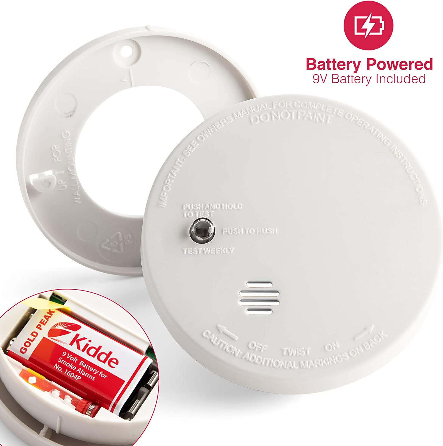Kidde Fire Sentry Smoke Detector (9V Battery) (Needed)