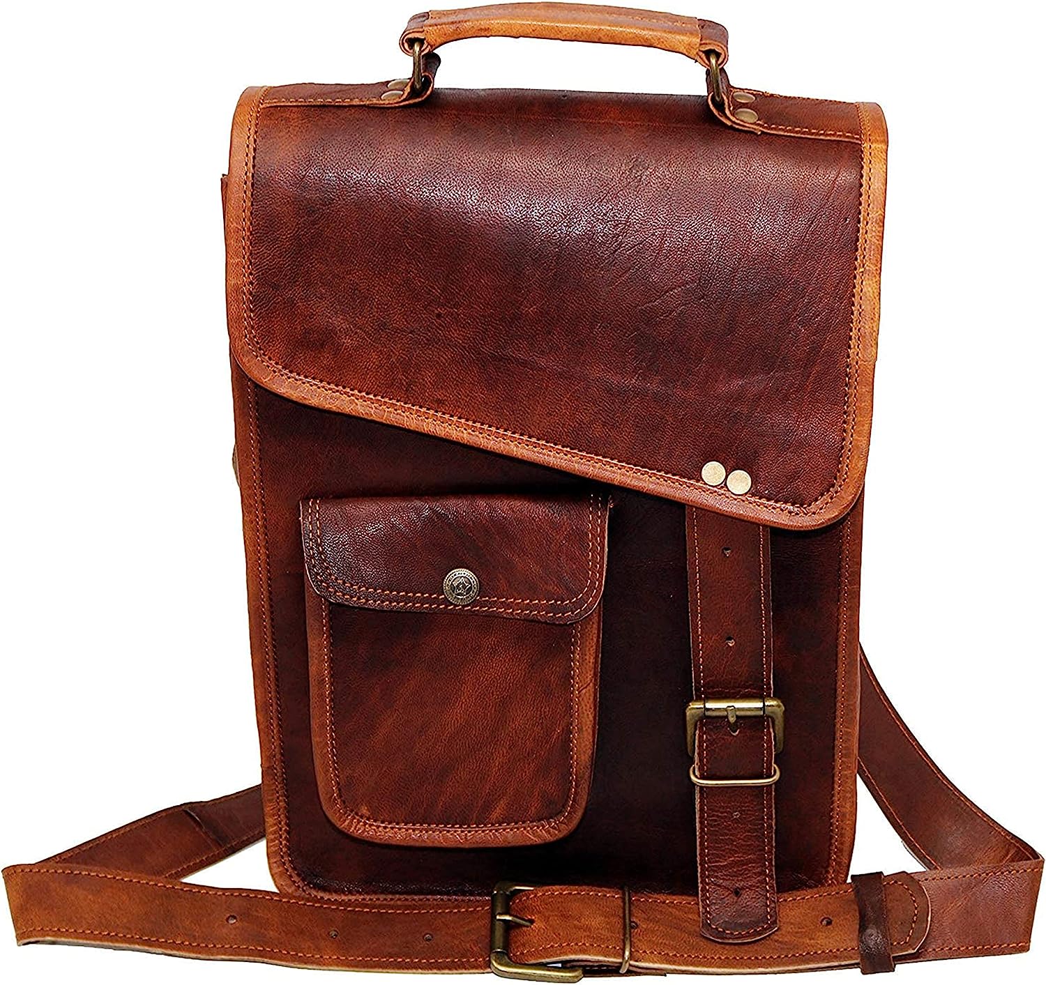 Leather messenger bag