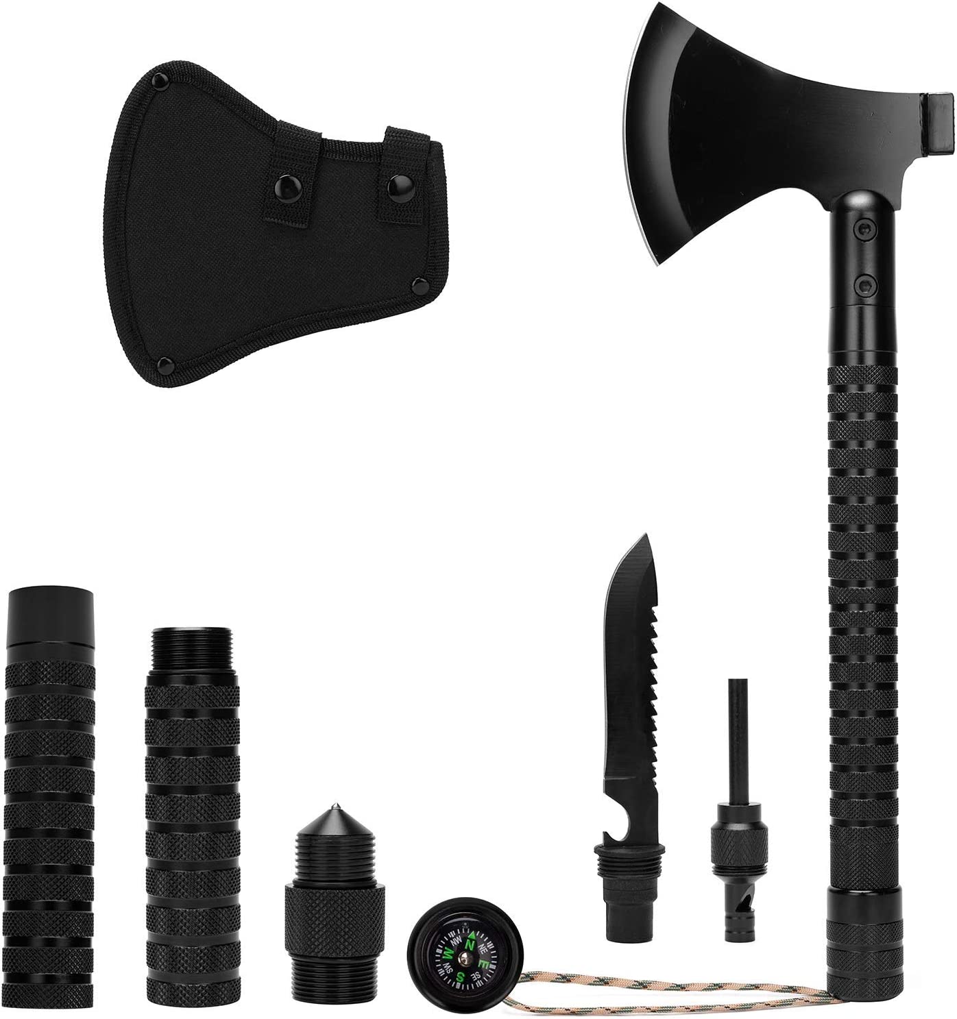 Kaforto Folding Tomahawk Axe Outdoor Survival Hatchet  and Survival Kit Camping Gear