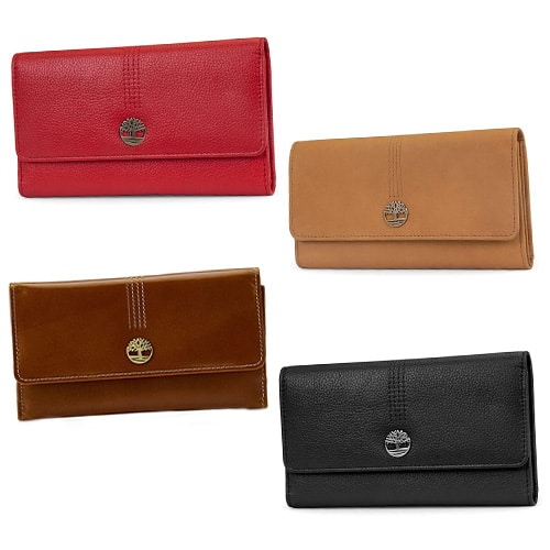 Timberland Leather RFID Flap Clutch Wallet