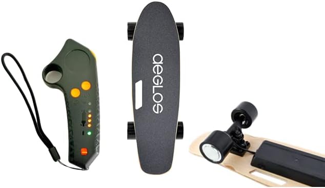 AEGLOS Electric Skateboard 7-Layer Maple Deck with Wireless Remote.