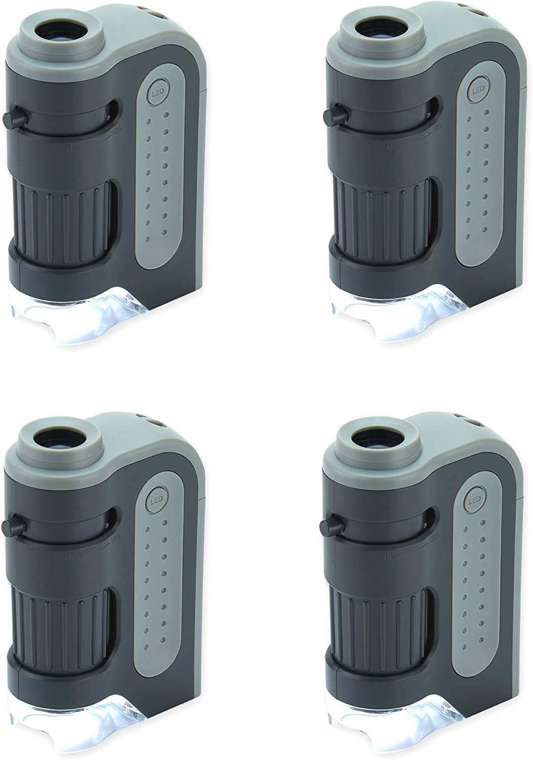 Carson MicroBrite Plus 60x-120x Power LED Lighted Pocket Microscope