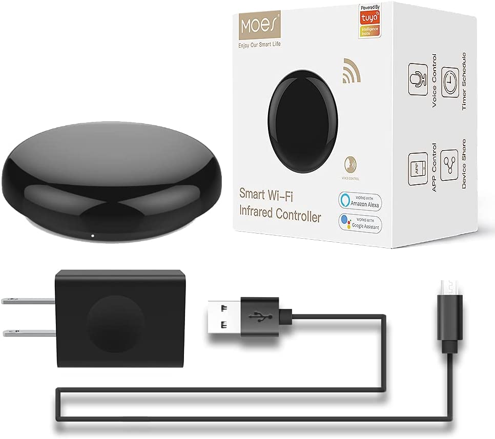 MOES WiFi Smart IR Remote Controller Smart Home One for All Control AC TV DVD CD AUD SAT