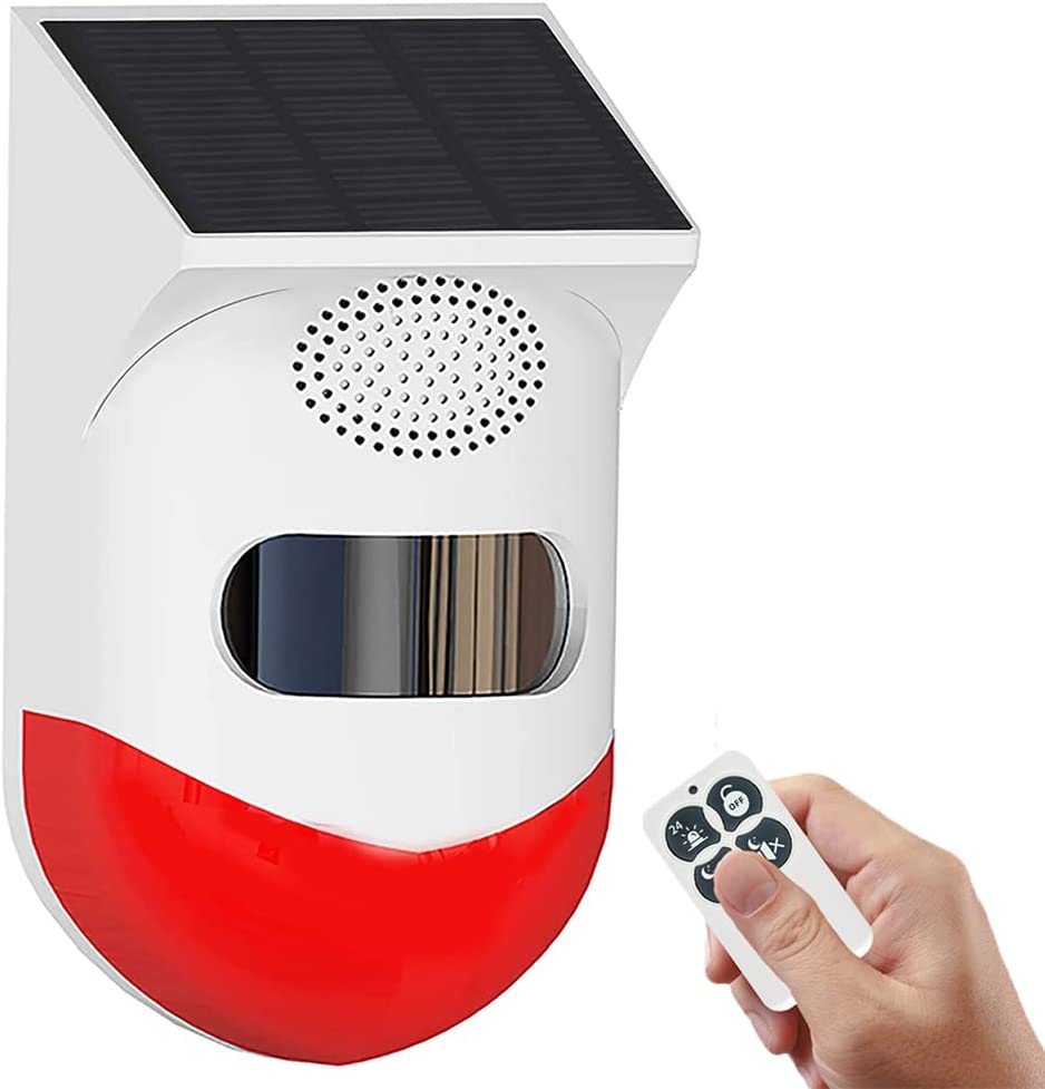 WaytronicSolar Sound & Strobe Light Alarm with Motion Detector