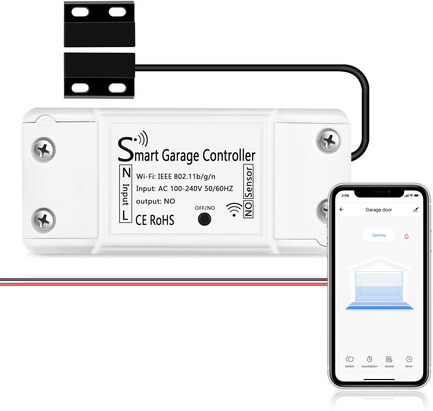 AGSHOME Smart Wi-Fi Garage Door Opener Remote