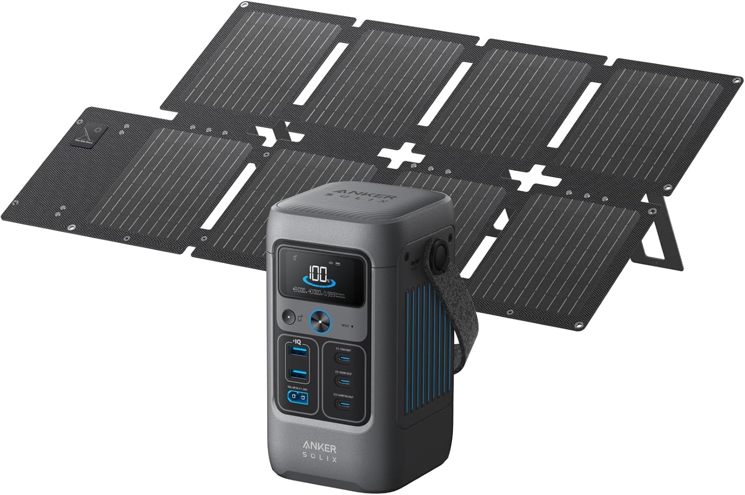 Anker SOLIX C200 DC Power Bank Station and 60W Solar Panel