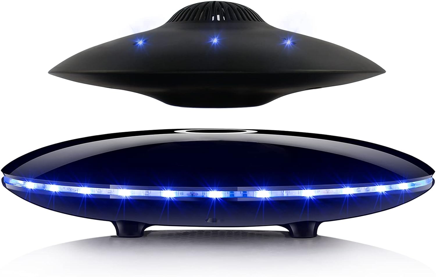 RUIXINDA Magnetic Levitating Bluetooth Speaker, Levitating UFO Speakers with lights 360 Degree Rotation